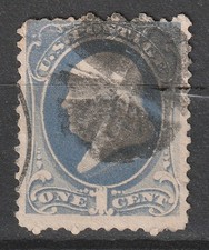 ETATS-UNIS ! Timbre ancien de 1870 n°50B bleu gris