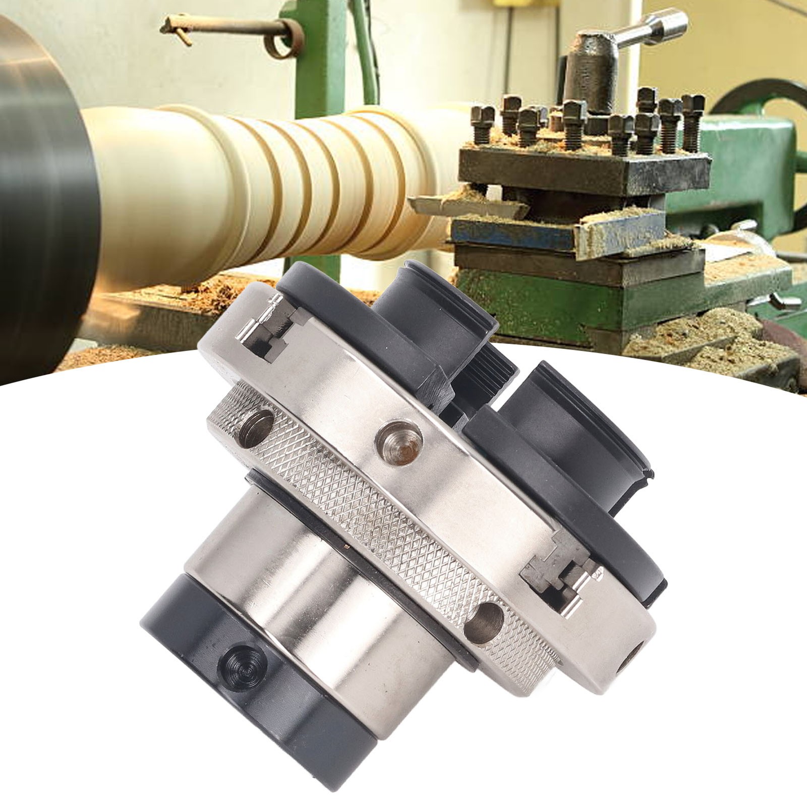 4 Inch 4 Jaw Lathe Chuck 1INx8TPI Alloy Steel Clamping Accessory