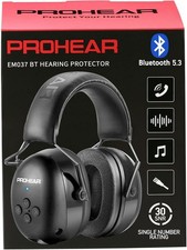 037 Bluetooth 5.3 Hearing Protection Headphones with Rechargeable 1500mAh Batter