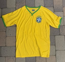 Brazil Neymar Jr 10 Soccer Jersey Dri-FIT Yellow Green Men's Size Medium CBF