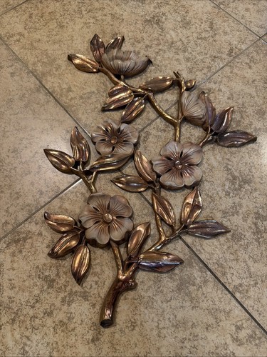 Vtg Syroco Dogwood Branches Wall Decor Art L4564 Hollywood Regency MCM