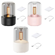 Atmosphere Light Humidifier Candlelight Aroma Diffuser Portable 120ml Electric