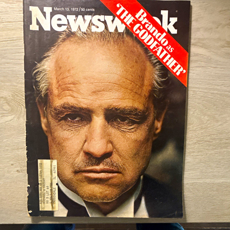 Newsweek Magazine Mar 13 1972 Issue 11 Marlon Brando The Godfather Cover