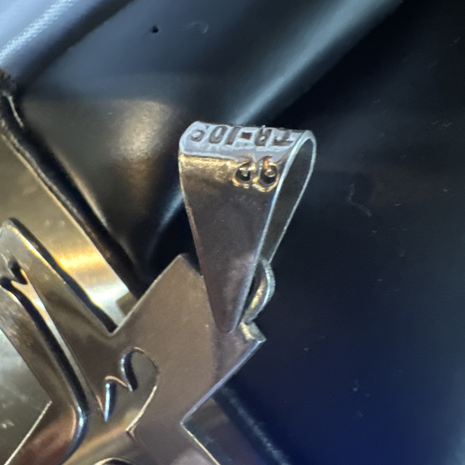 Solid Cross .925 Sterling Silver Pendant - image 4