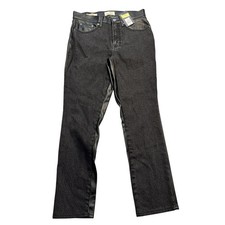 Universal Thread Pants Womens 8 Black Faux Leather Jeans Mid Rise 80s Slim NWT