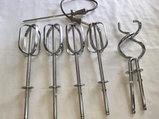 Lot of 4 Electric hand mixer Beaters And Dough Hooks & Temp Probe
