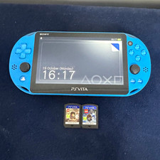 Sony PS Vita Blue Handheld System Bundle with 2 Games (LEGO Jurassic World)