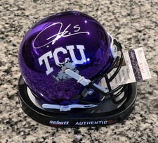 Mini casque chromé signé LaDainian Tomlinson TCU JSA