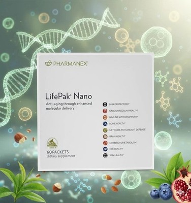 Nu Skin Pharmanex Lifepak Nano, 60 packets, Exp 12/2027, Nuskin Lifepak