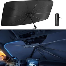 Foldable Umbrella Sun Shade Car Windshield Front Window Cover Visor Umbrella 57"