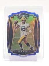 AARON RODGERS 2020 SELECT PREMIER LEVEL BLUE PRIZM DIE-CUT #111 PACKERS Q4588