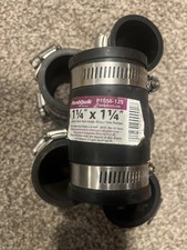 Lot of 6 1056-125 1-1/4-In. Flexible PVC Pipe Coupling for Cast Iron/PVC