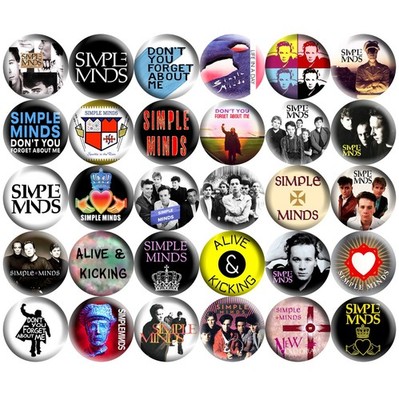 Simple Minds 1.5'' Pinback Buttons 30 Pins Set 80s New Wave Synth Pop Retro Music