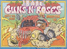 Guns N Roses Signed 9/28/23 Houston Poster Axl Slash Duff REAL LOA