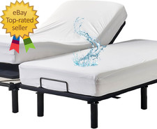 Waterproof Split King Mattress Protector for Adjustable Bed 2Pcs Mattress Cover