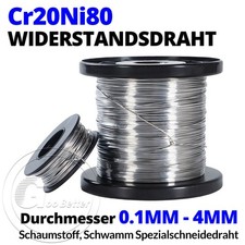 Widerstandsdraht Cr20Ni80 Heizdraht 2.4869 Styropor Schneidedraht Ø 0,1mm - 4mm