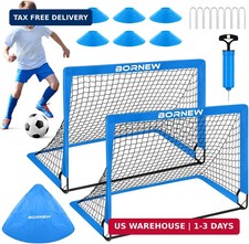 Kids Soccer Goal for Backyard Set - 2 Set of 6X4 / 4X3 ft Toddler Soccer Nets Tr