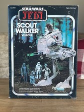 Star Wars Vintage Kenner Scout Walker Vehicle (ROTJ) w/ Display Case 1983