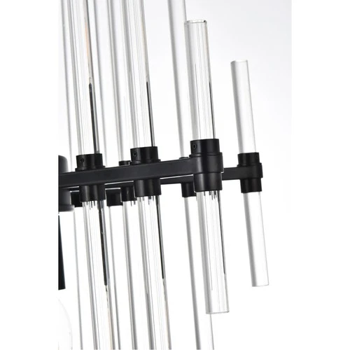 Elegant Lighting 2502D17BK Sienna 6 Light 17 inch Black Pendant Ceiling Light - Picture 6 of 8