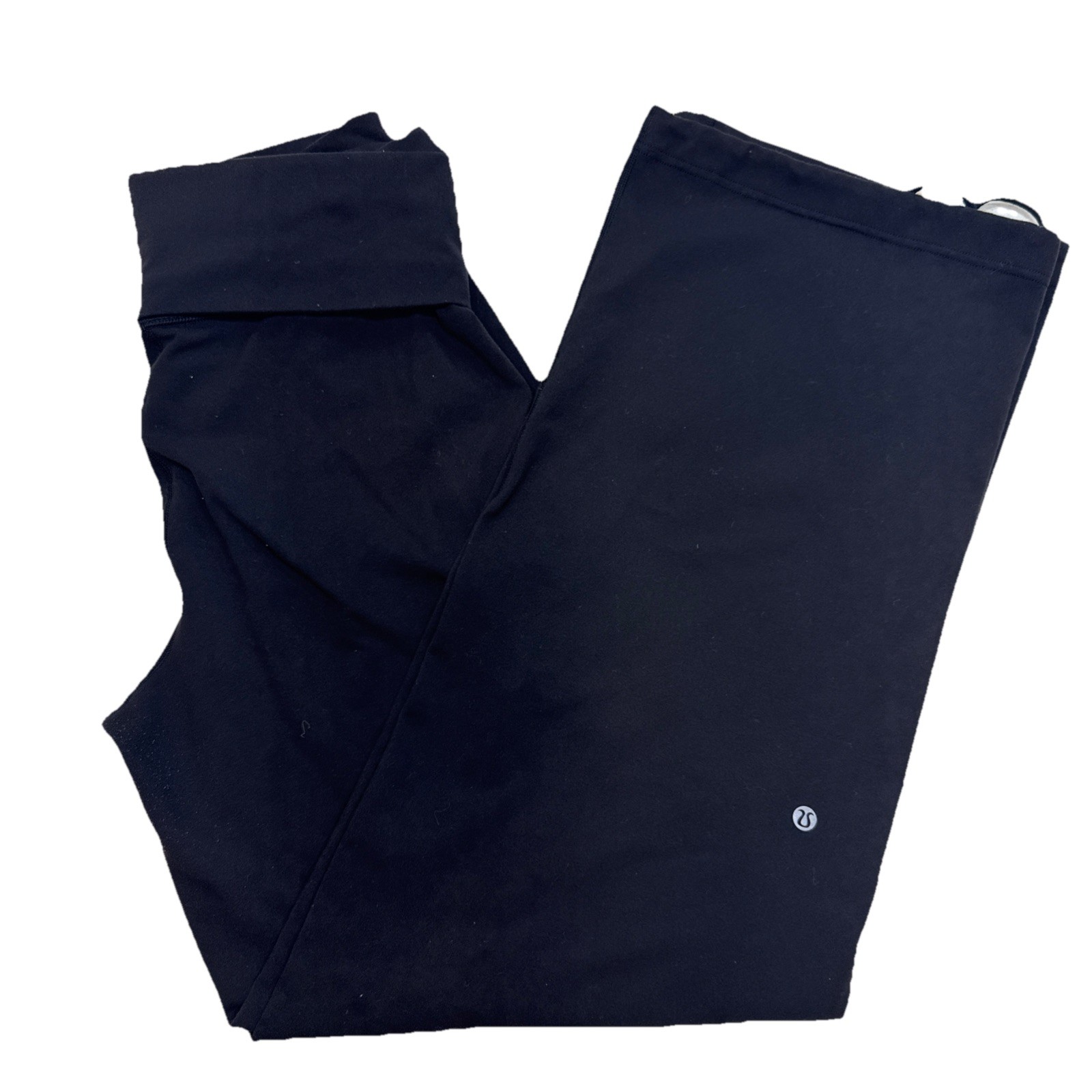 Lululemon Women Wide Leg Yoga Pants Black Stretch Athletic Size 8