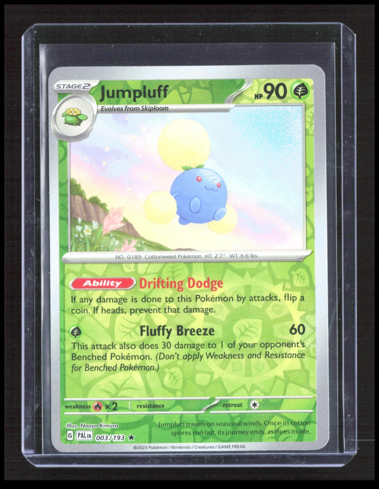 Jumpluff 003/193 SV02: Paldea Evolved Rare Pokemon TCG Reverse Holo CB-2-3-D-4