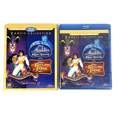 #ad #ad ALADDIN KING OF THIEVES RETURN OF JAFAR Disney W Slipcover BLU RAY DVD NEW $35.14