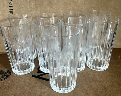 9 RCR Crystal Italy Timeless Highball Tumblers Water Glassware 15oz