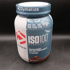 Dymatize ISO100 ISO-100 25g 1.4lb Hydrolyzed Whey Isolate 20 Servings Chocolate