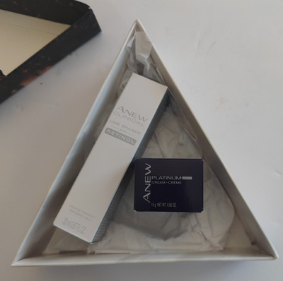 AVON ANEW PLATINUM Night Cream - TRAVEL SIZE 15 g/ .50 oz W/ 20ml Line Eraser