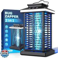Bug Zapper Outdoor, Mosquito Zapper 2 in 1 Portable and Rechargeable Bug Zapp