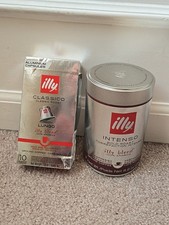 10 illy Classico Lungo Coffee Capsules 8.8 oz Intenso Bold Roast Ground READ