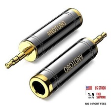 1/4'' to 3.5 mm Stereo Pure Copper Headphone Adapter, 3.5 mm 1/8'' Plug Male