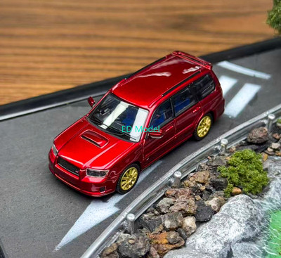 BN Fiberrun 1:64 HEC Red Forester SG9 STI SUV Sports Model Diecast Metal Car 