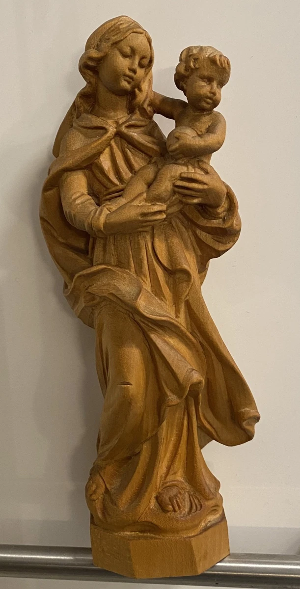 Holzfigur 20,5 cm. Maria mit Jesuskind.
