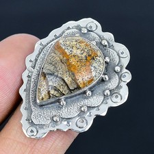 Picture Jasper Handmade 925 Sterling Silver Jewelry Ring US Size 8