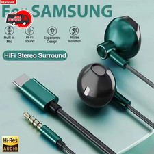 9D Bass Stereo Type-C 3.5mm Wired Earphones With Mic For iPhone 16 15 Samsung