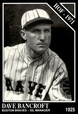 1991 Conlon Collection TSN Dave Bancroft Boston Braves #17