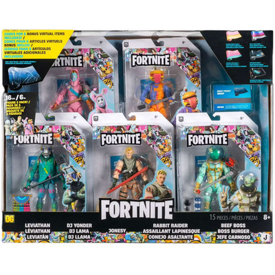Fortnite Legendary Series 5-Pack Figure Set + Codes for 6 Virtual Items