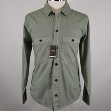 Men's Hugo Boss Green Logo Overshirt Medium RRP £139