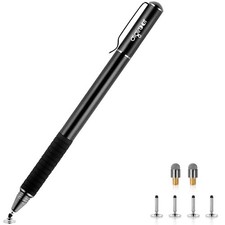 Black Wireless Stylus Pen for Touchscreen Devices with Precision Disc Tips