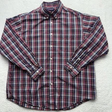 Roundtree & Yorke Shirt Mens XL Multicolor Plaid Button Down Long Sleeve Casual