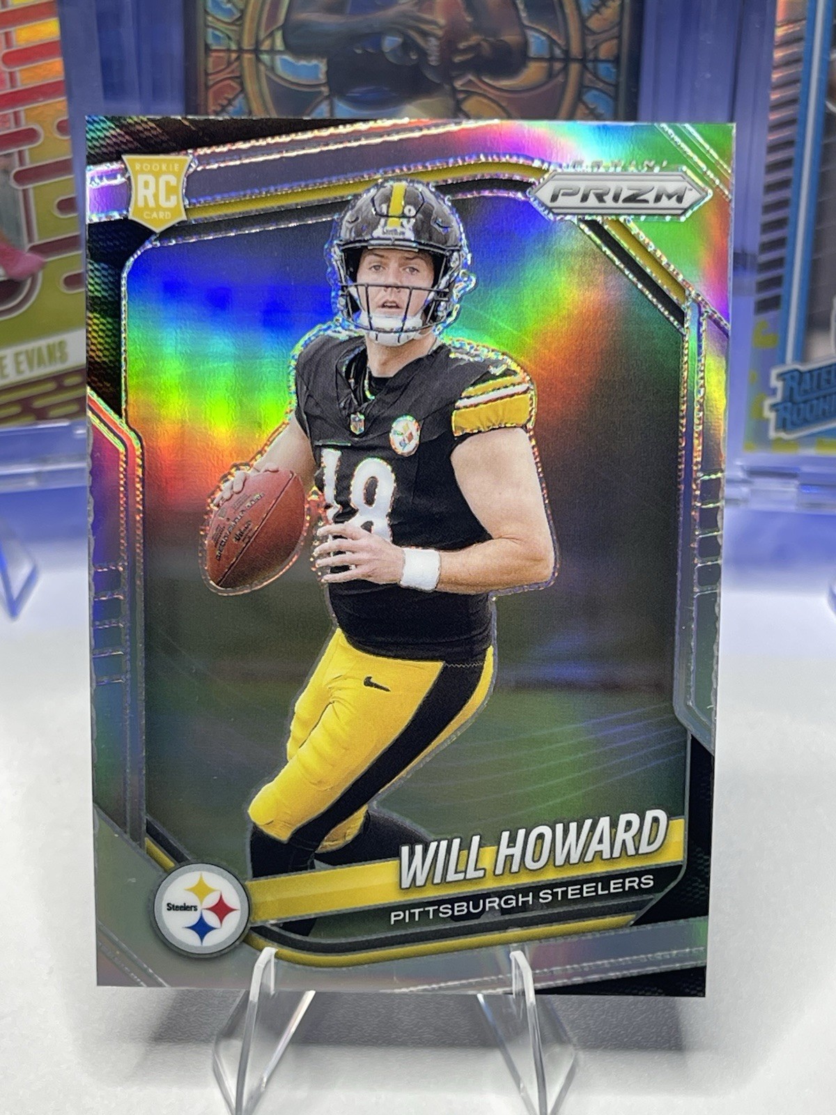 2025 Panini Prizm Will Howard Rookie Silver Parallel #367 Pittsburgh Steelers