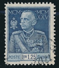 1925 ITALIA REGNO GIUBILEO DEL RE LIRE 1,25 DENT 11 USATO BELLO - 199