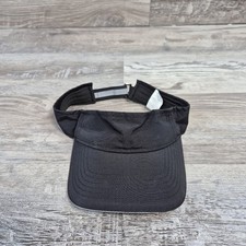 Athletic Outdoor Black Visor Cap Hat Adjustable Strapback Adult Mens
