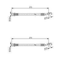 2X Bosch BremsschlÄUche Hinten Passend FÜR Toyota Avensis Links+Rechts
