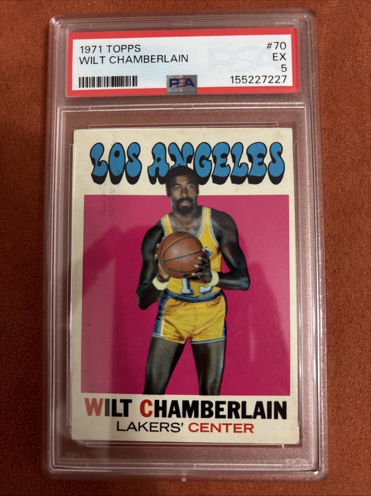 1971 TOPPS BASKETBALL WILT CHAMBERLAIN #70 LAKERS PSA 5 HOF view 1