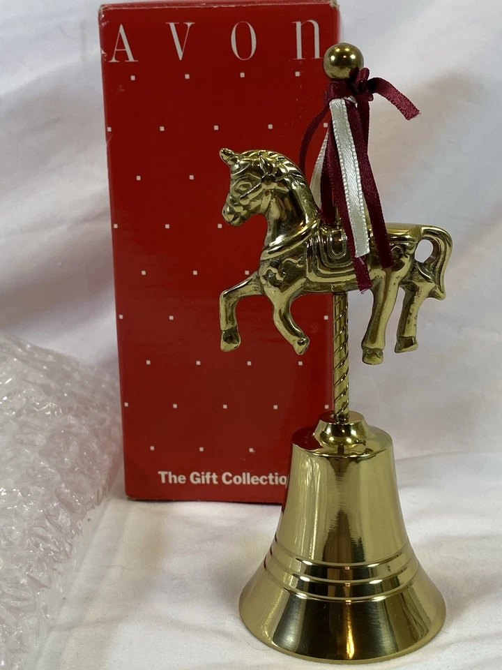 Campana Decorativa Vintage Latón 'Carrusel Caballo' Decoración Navidad y Año Nuevo Foto 4 de 4