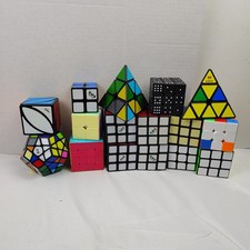 Rubik's Cube Twisting Puzzles Mixed Lot Of 16 2x2 3x3 4x4 Megaminx Pyraminx