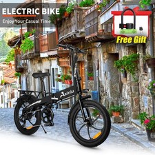 Folding Electric Bike for Adults 30MPH Electric Bicycle Commuter Ebike Black