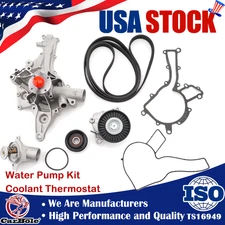 Engine Water Pump +Pulley Belt + Thermostat Kit For Mercedes Benz CLK320 ML320